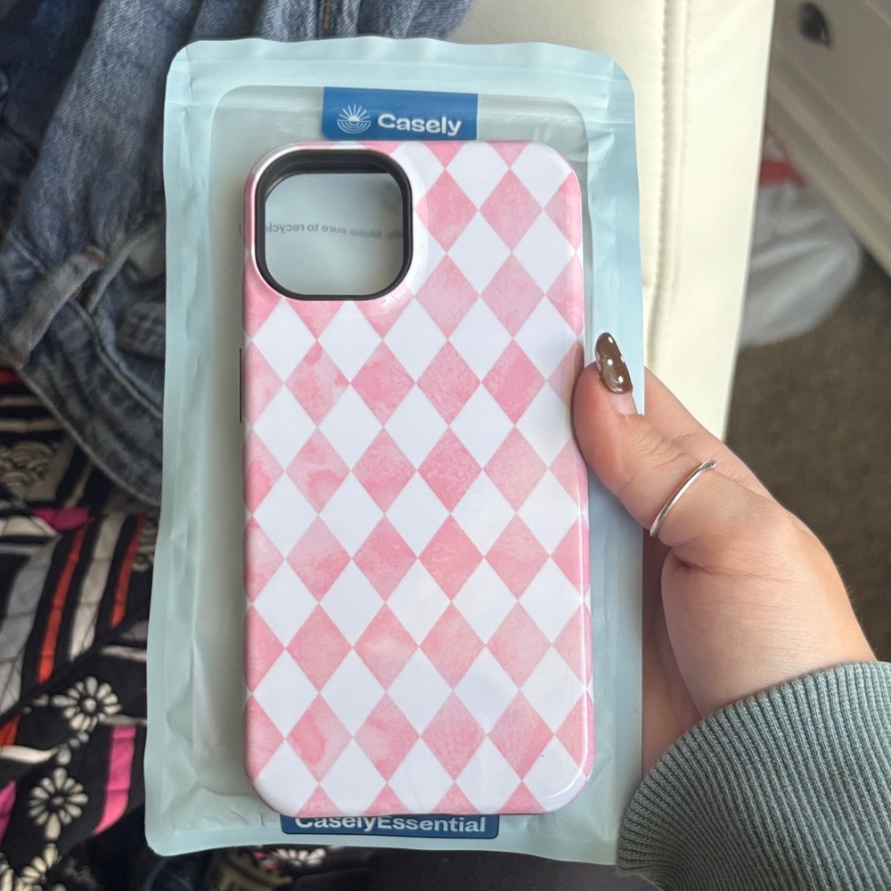 Casely Pink Harlequin Phone Case